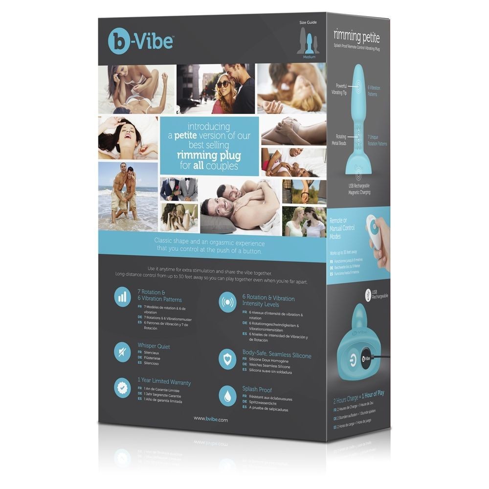 b-Vibe Rimming Petite Remote Vibrating Anal Butt Plug Prostate Silicone Massager