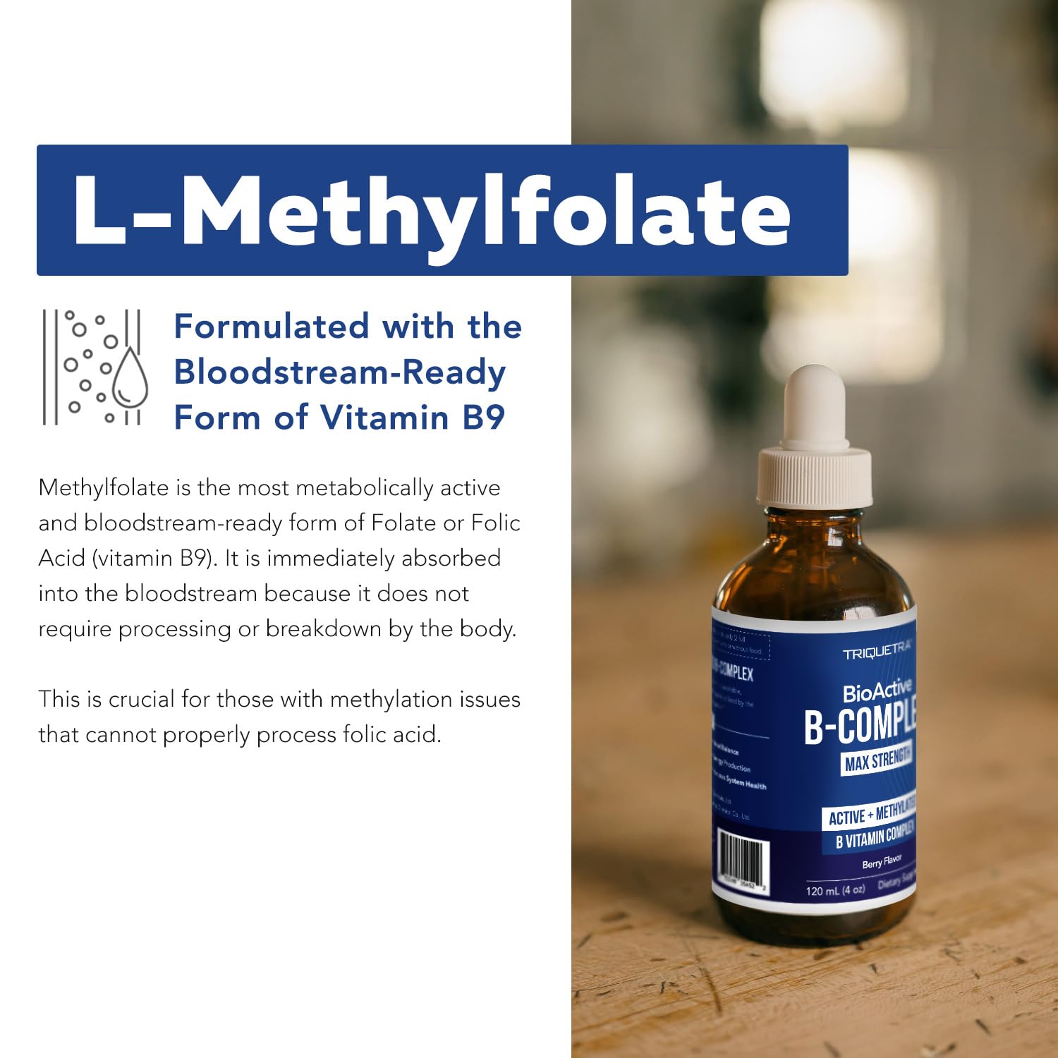 BioActive Vitamin B Complex - Liquid 4 oz | Methylated B Vitamins