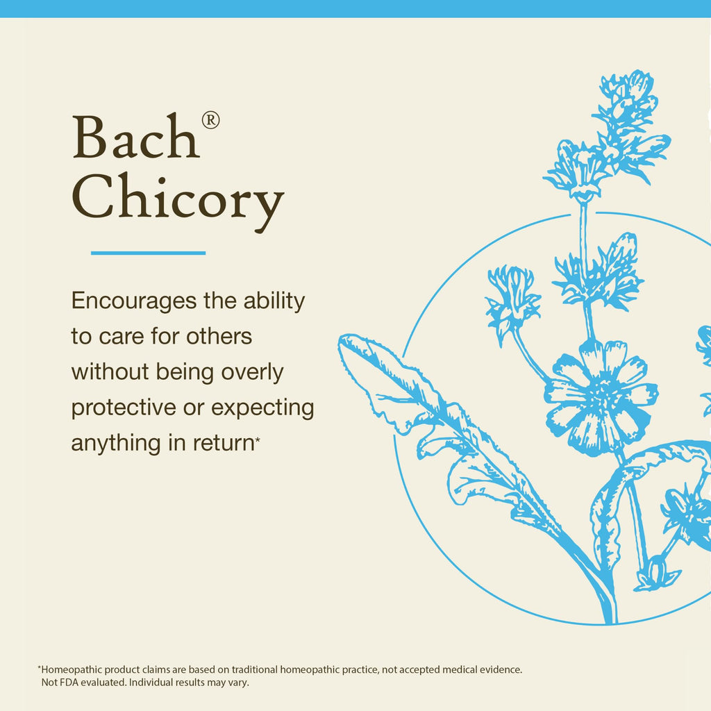 Bach Original Flower Remedies Chicory – Love Unconditionally (20mL) – Vegan & Gluten Free