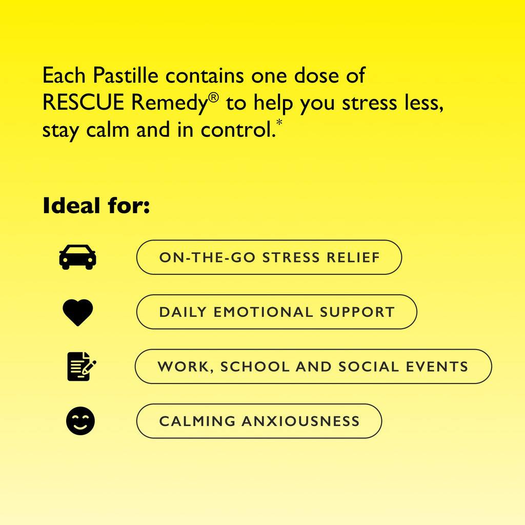 Bach Rescue Pastilles - Mixed Berry (4-Pack) | Homeopathic Lozenges
