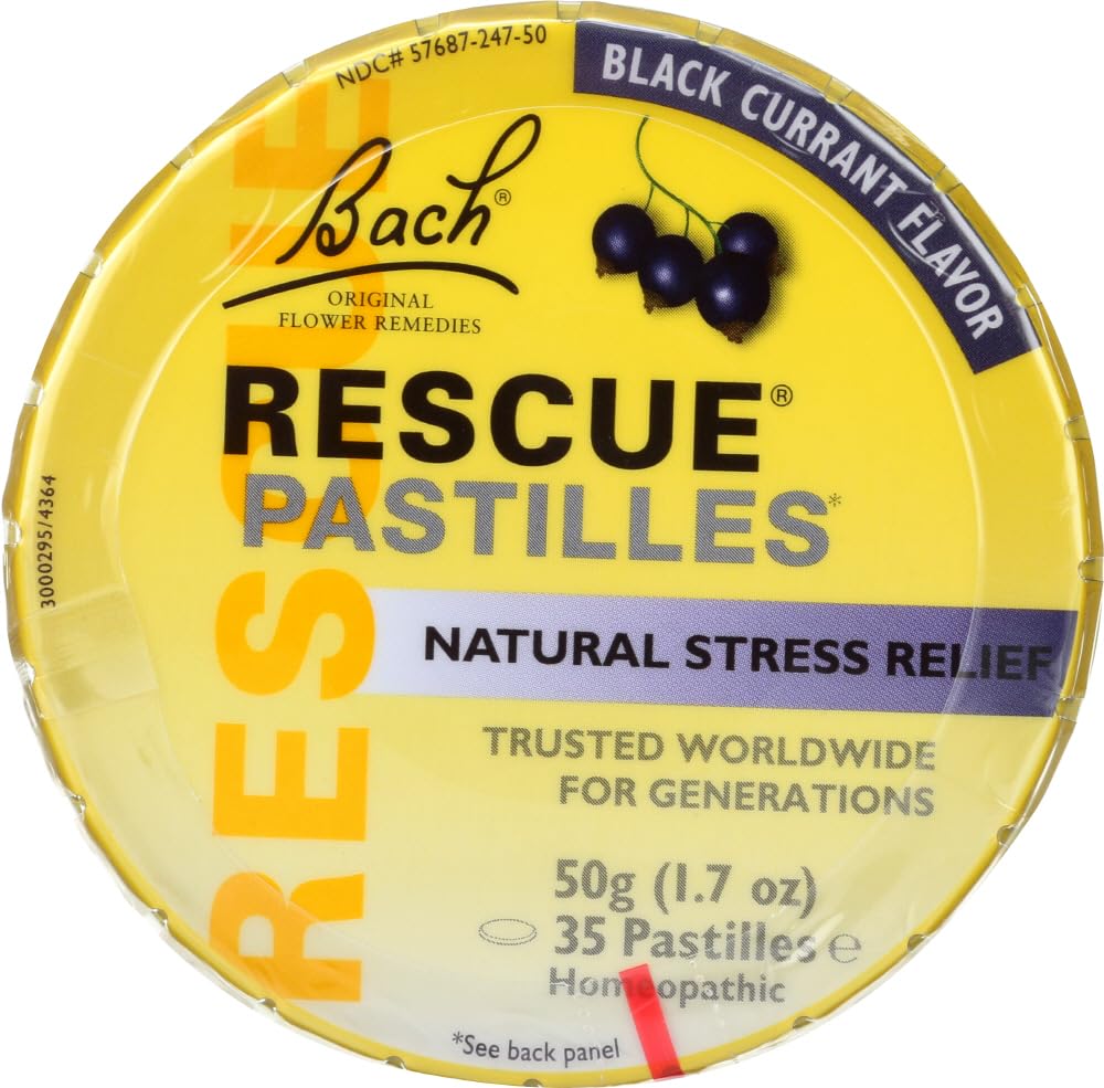 Bach Rescue Remedy Blackcurrant Pastilles 1.7oz - Original Flower Remedies