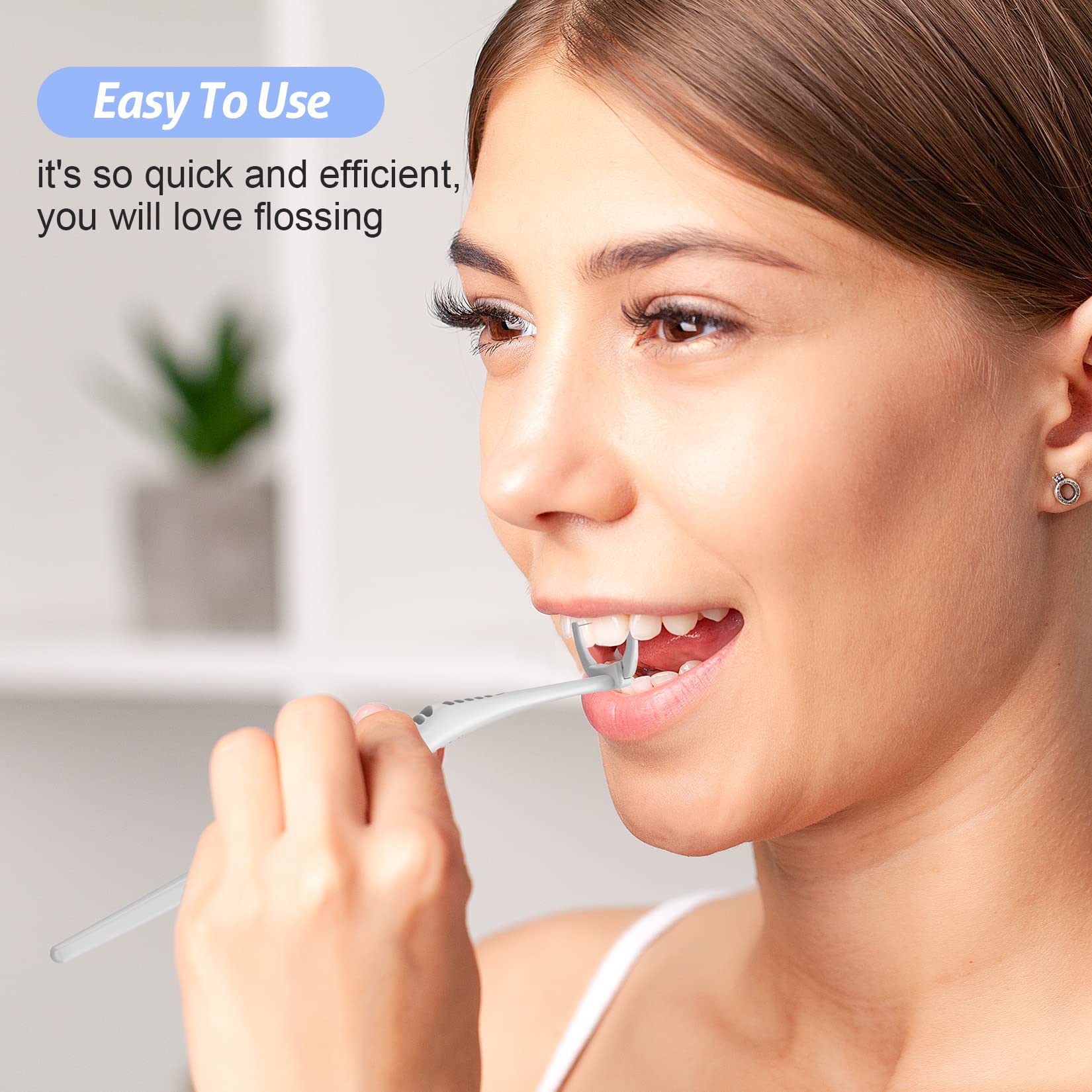 Dental Floss Picks Kit – 3 Handles & 360 Refills | Extra Strength