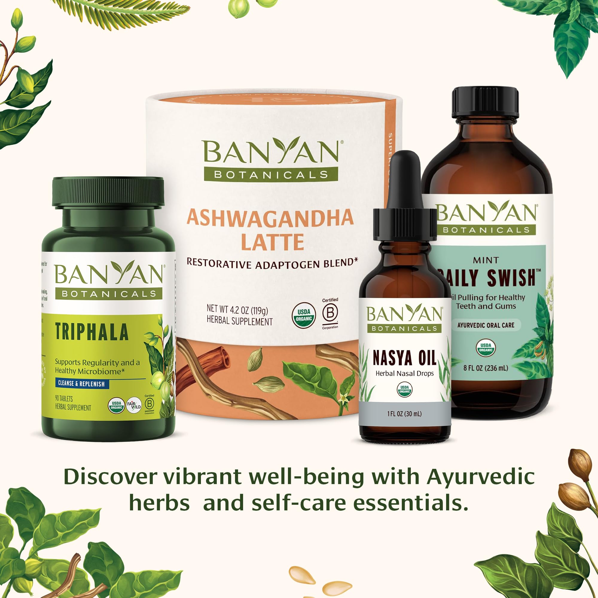 Banyan Botanicals Gotu Kola Powder – Organic Brahmi (Centella Asiatica)