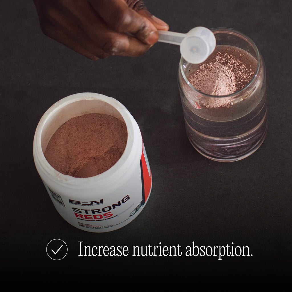 BARE PERFORMANCE NUTRITION Strong Reds Superfood Powder – Digestive Enzymes, Antioxidants, Energy | 30 Servings