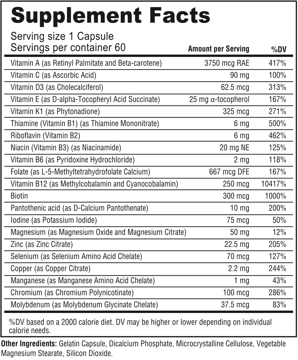 BariatricPal Multi-ADEK Bariatric Multivitamin Capsules (60 Count)