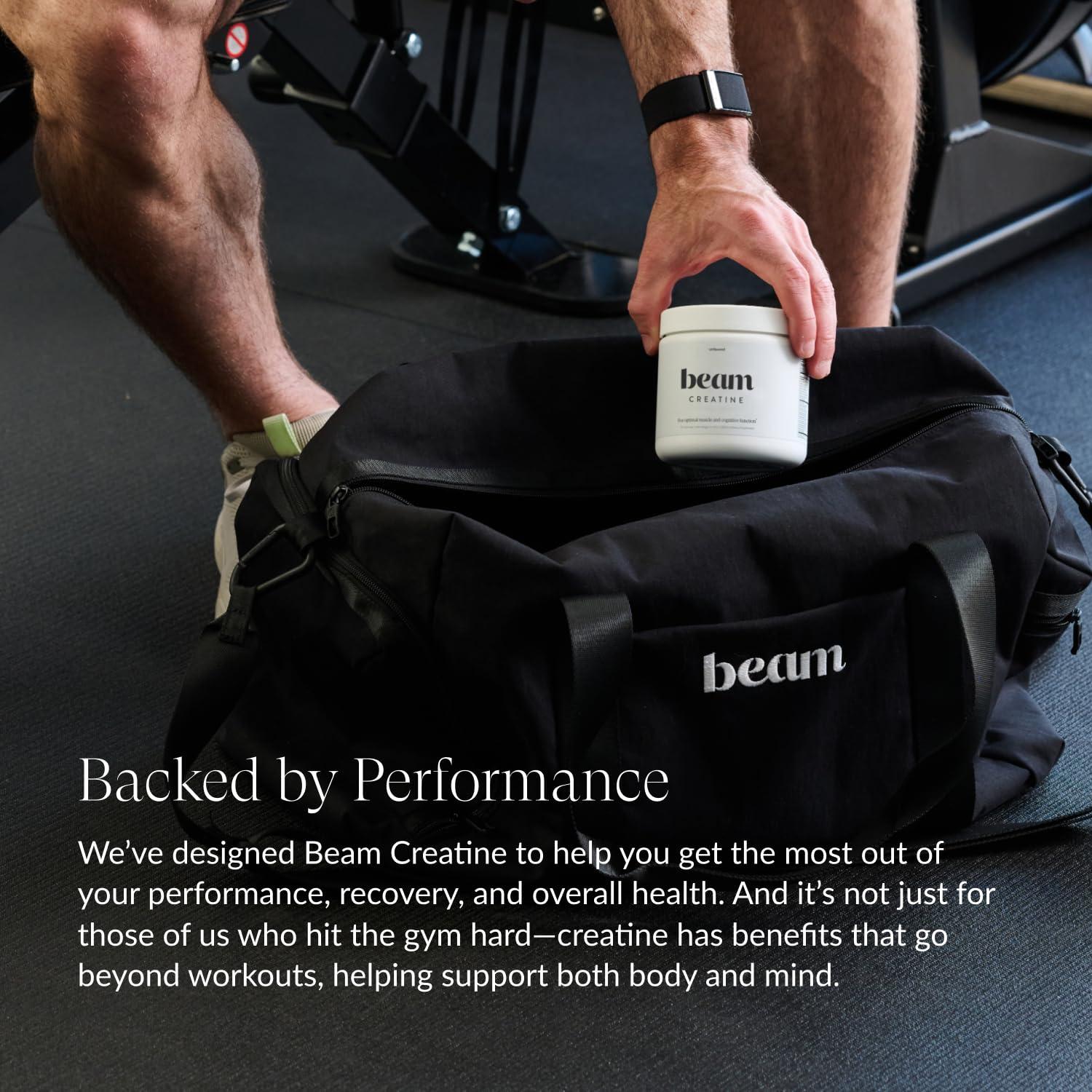 Beam Creatine Powder – Third Party Tested, Micronized Creatine Monohydrate, Unflavored, 60 Servings