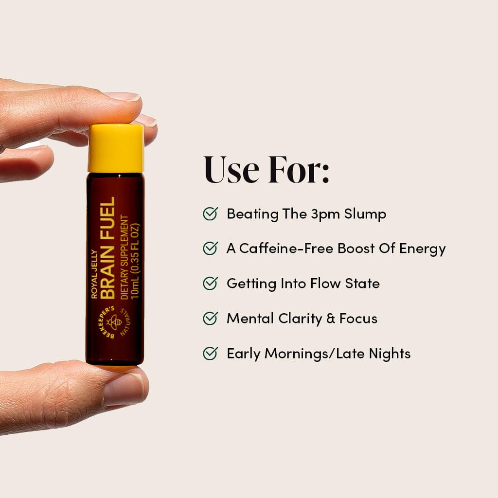 BEEKEEPER'S NATURALS B.LXR Brain Fuel - Memory, Focus & Clarity (Caffeine-Free, Keto Friendly)