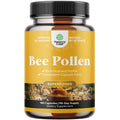 Bee Pollen Pills for Breast Growth - 180 Count, 1000mg | Bee Pollen Supplement with B Vitamins, Minerals & Enzymes | Vegetarian, Non-GMO & Gluten Free