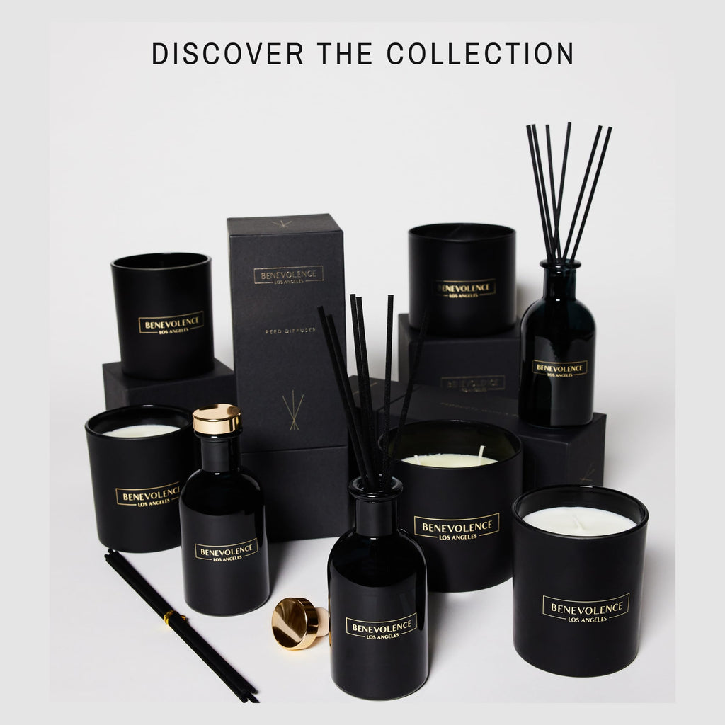 Benevolence LA Clearance Candle – Rose & Sandalwood | 6oz Soy Candle | Matte Black Vessel | Home Fragrance