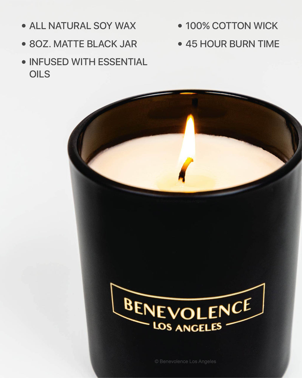Benevolence Lavender & Lilac Soy Candle | 8oz Black Holiday