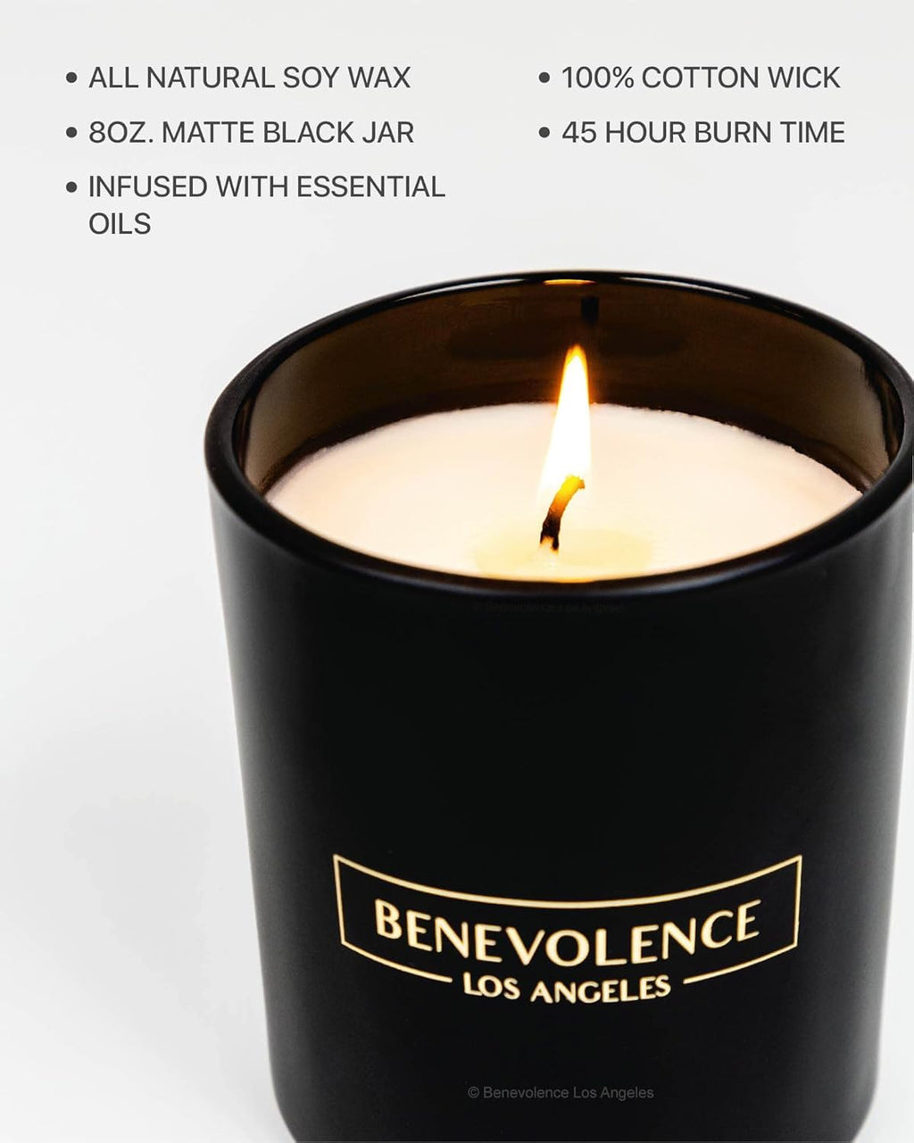 Benevolence LA Oud Wood Christmas Scented Candle – 8oz Soy | Holiday Gift