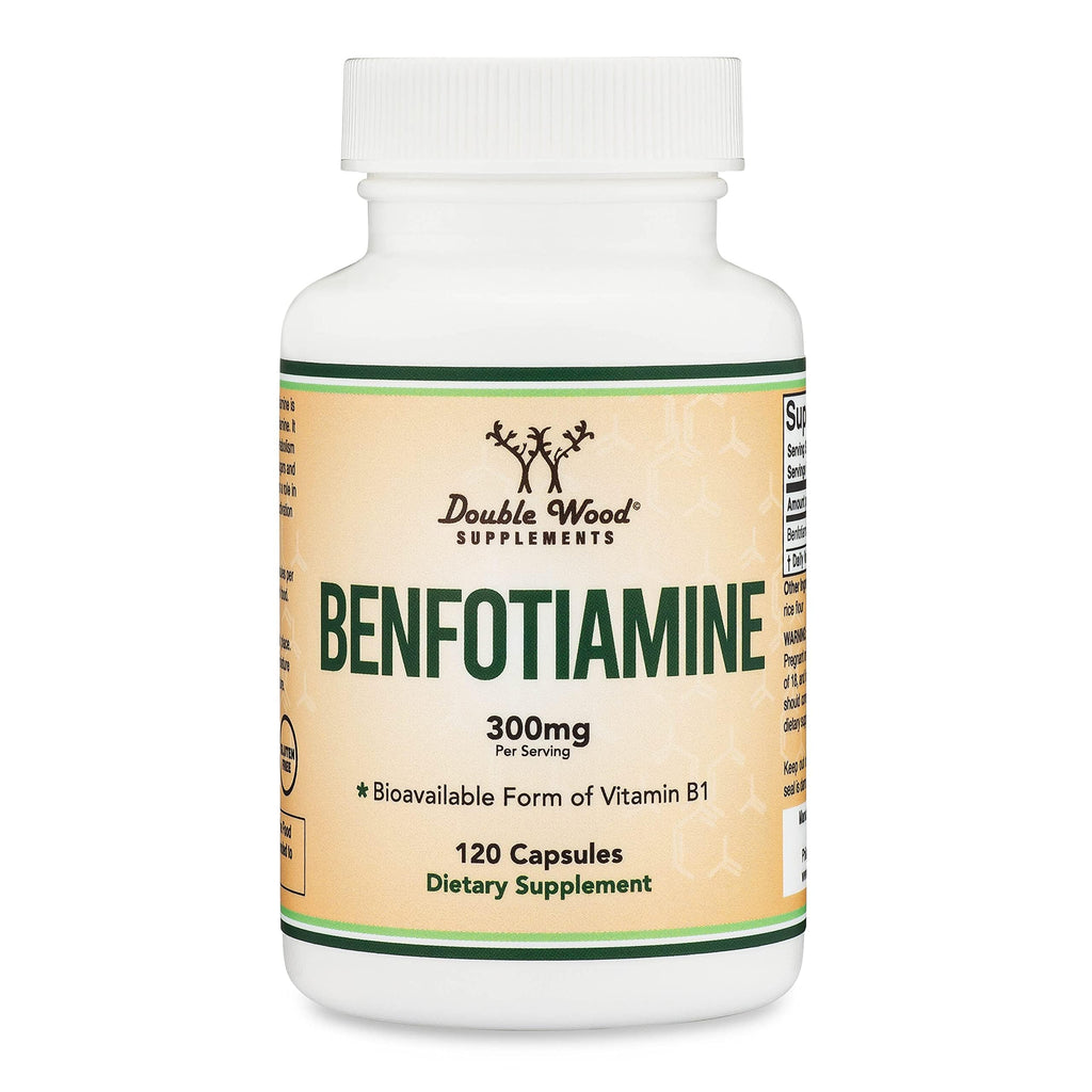 Benfotiamine 300mg Servings – 120 Capsules (150mg per) Non-GMO | Double Wood