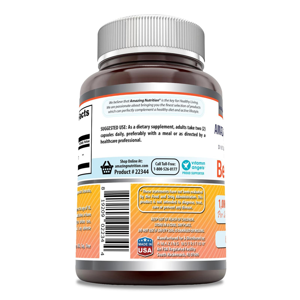Amazing Formulas Berberine 1000mg Per Serving 60 Capsules Supplement | Non GMO | Gluten Free | Made in USA