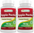 Best Naturals Apple Pectin 700 mg – 120 Capsules (Pack of 2) | Non-GMO, Gluten Free, Made in USA
