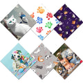 BHAHB 6-Pack Microfiber Glasses Cleaning Cloths – Cat & Dog Patterns (6.3 x 6.3 in)