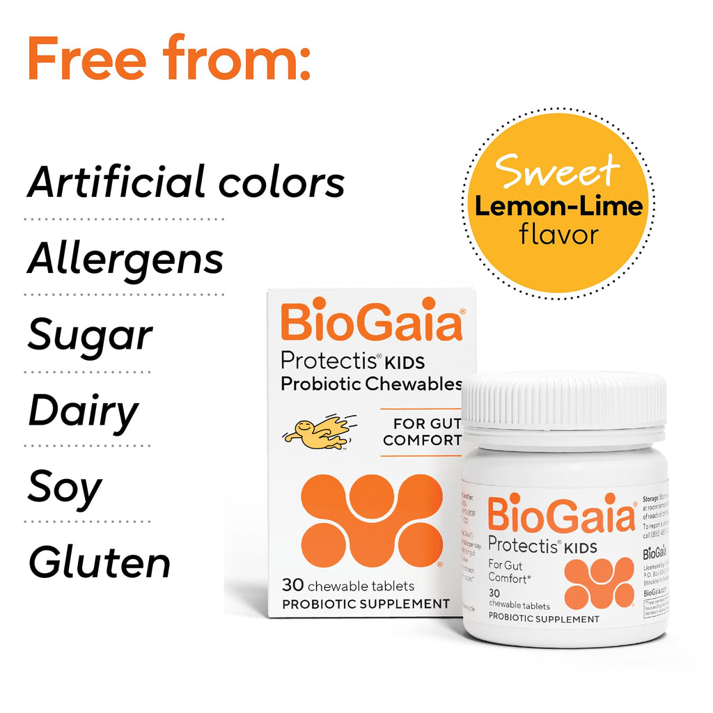 BioGaia Protectis Kids Probiotic for Ages 3+ | 30-Day Supply | Allergen, Dairy & Gluten Free