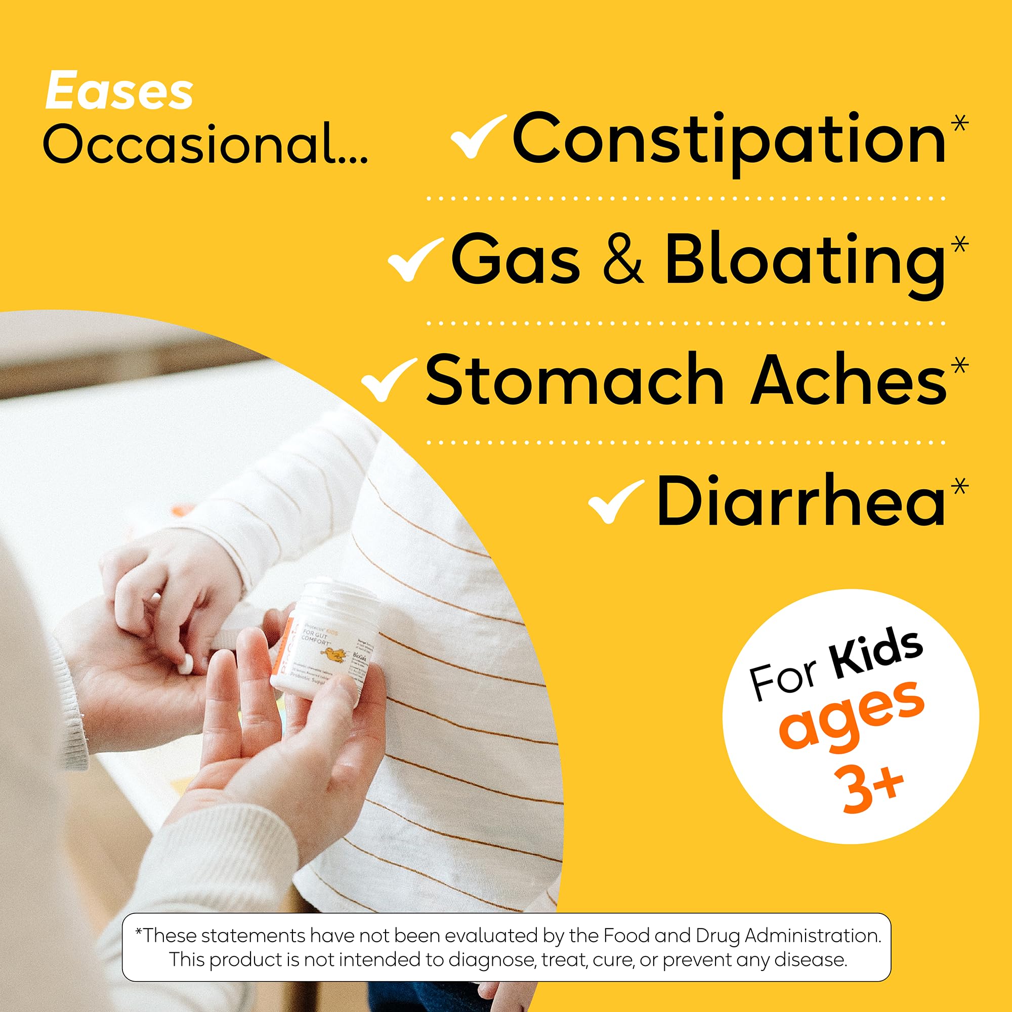 BioGaia Protectis Kids Probiotic for Ages 3+ | 30-Day Supply | Allergen, Dairy & Gluten Free