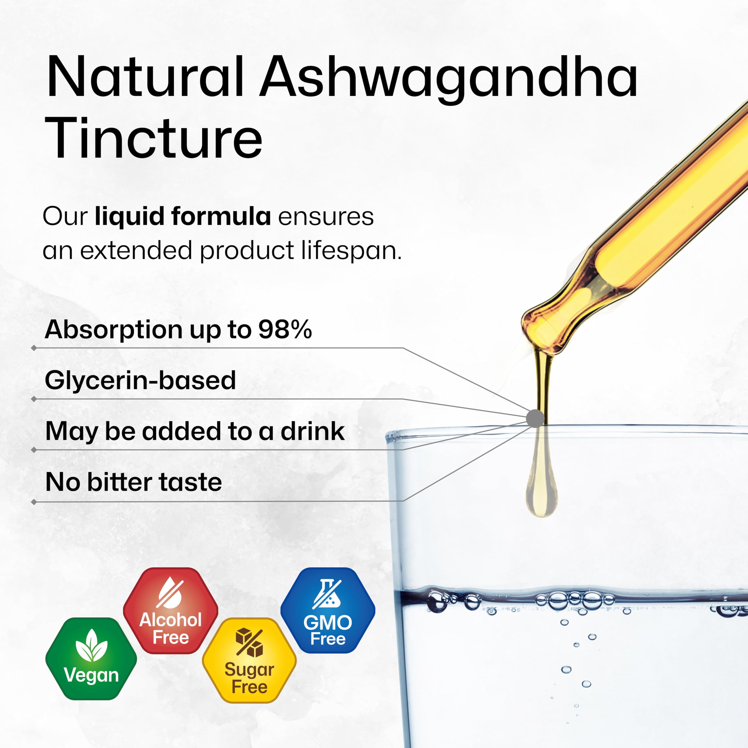 BIO KRAUTER Ashwagandha Liquid Drops – Calm Mood Support, Vegan, Alcohol & Sugar Free, 4 oz (Pack of 2)