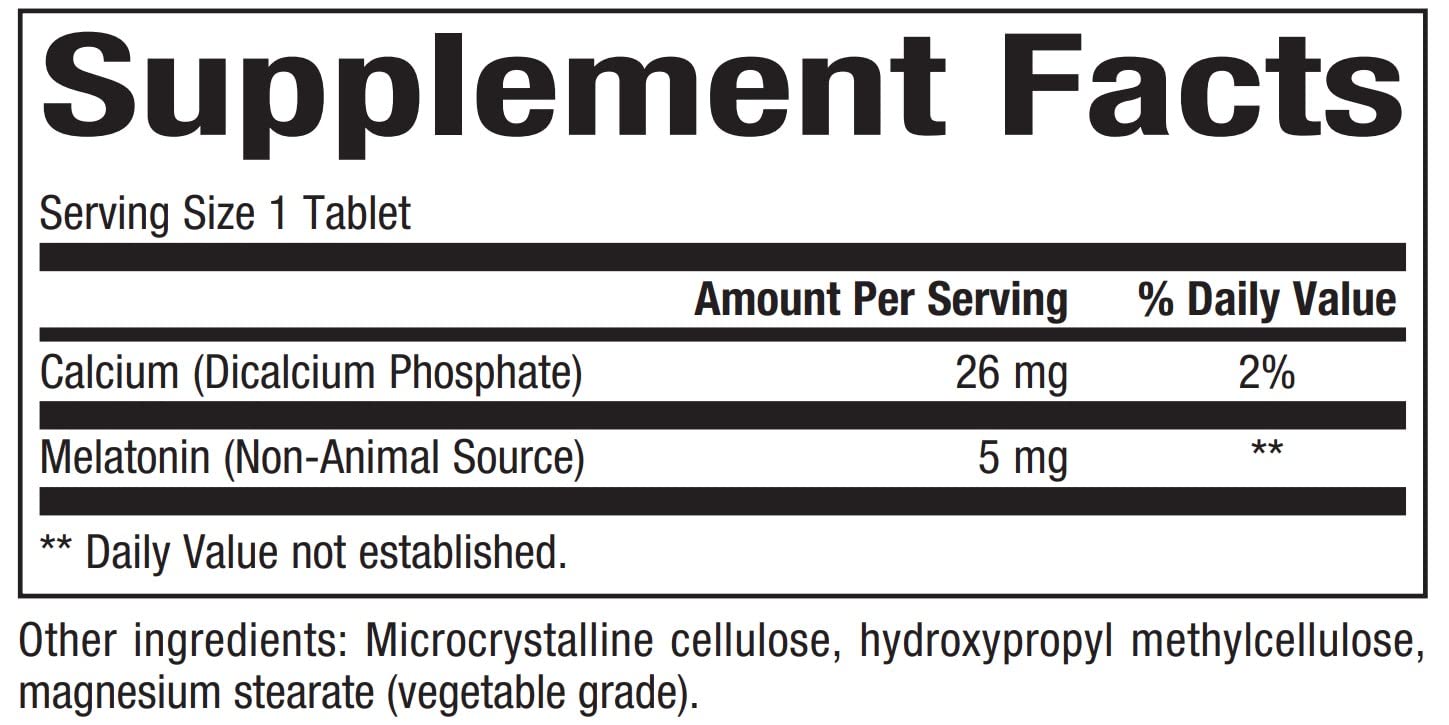 Bioclinic Naturals Melatonin Time Release 5 mg – 60 Tablets