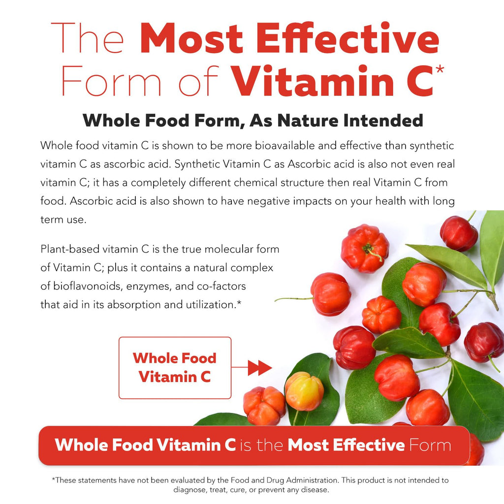 Organic Vitamin C Liquid 250 mg – Whole Food Vitamin C with Citrus Bioflavonoids & Rutin | Immune Support
