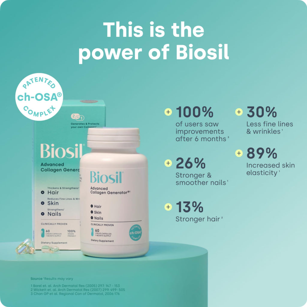 Biosil Collagen Booster - 180 Capsules, Pack of 2 | ch-OSA Activator