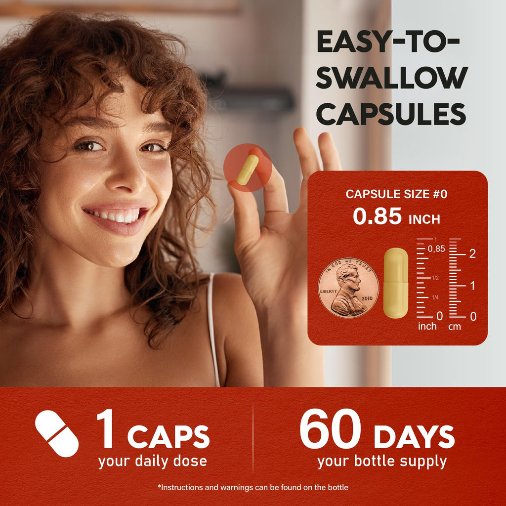 Berberine with Ceylon Cinnamon | Gymnema Extract | Apple Cider Vinegar | Hawthorn Berry | Citrus Bergamot | Bitter Melon - 15-in-1 Supplement for Heart Support, Metabolism & Energy - Vegan 60 Capsules