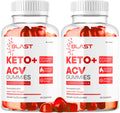 (2 Pack) Blast Keto ACV Gummies - All-Natural Apple Cider Vinegar Formula, 120 Gummies, 1050MG Vitamin Gummies