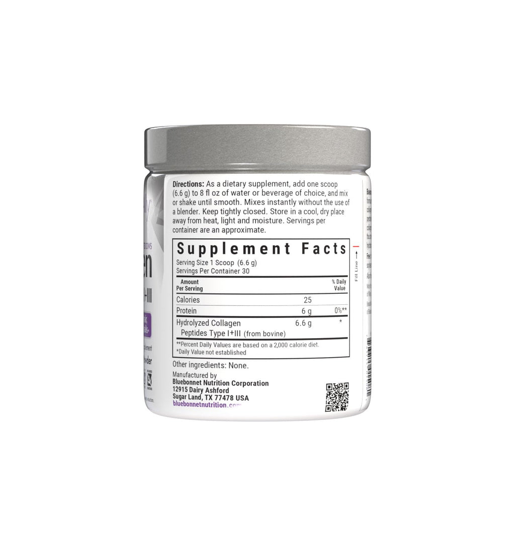 Bluebonnet Beautiful Ally Collagen Powder – Grass-Fed Type I & III, Unsweetened