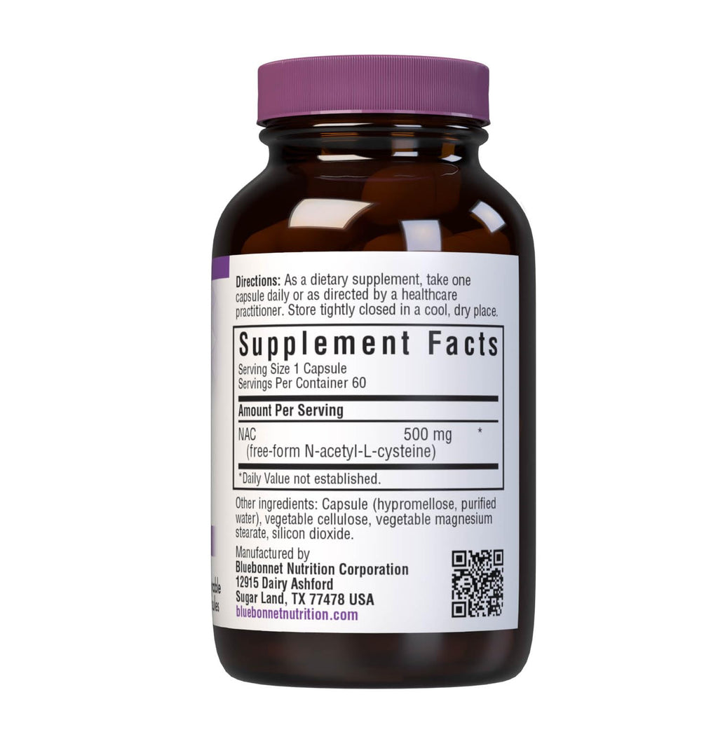 Bluebonnet NAC N-Acetyl-L-Cysteine 500 mg | Antioxidant & Immune Support | 60 Veg Capsules