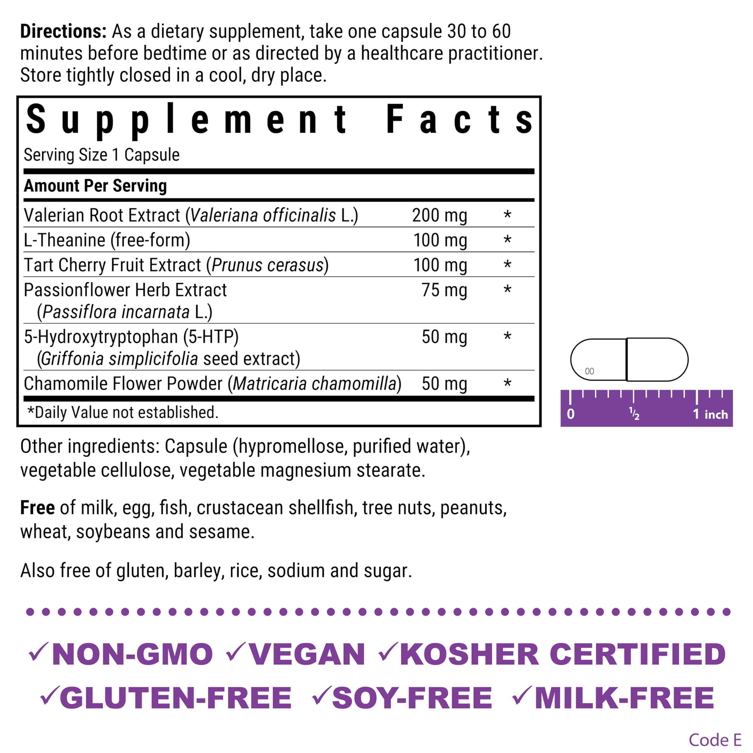Bluebonnet Targeted Choice Sleep Support - Whole Food-Based, Soy-Free, Gluten-Free