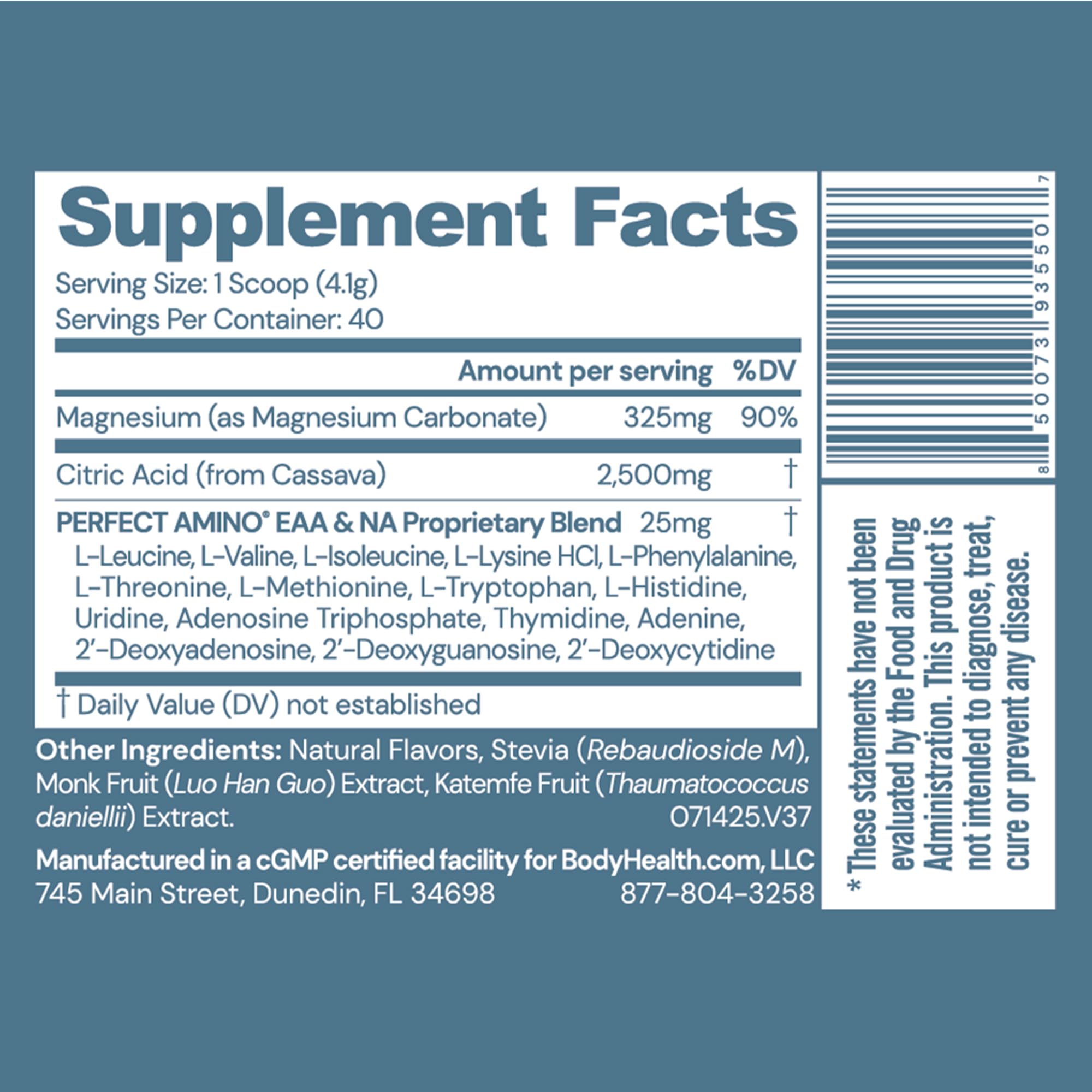 BodyHealth Body Calm Magnesium Sleep Supplement – Berry Lemon (40 Servings)