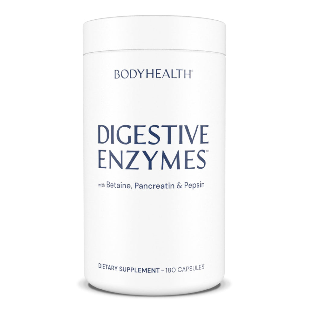 BodyHealth Digestive Enzymes – Full Spectrum Digestive Support (180 caps) with Probiotics