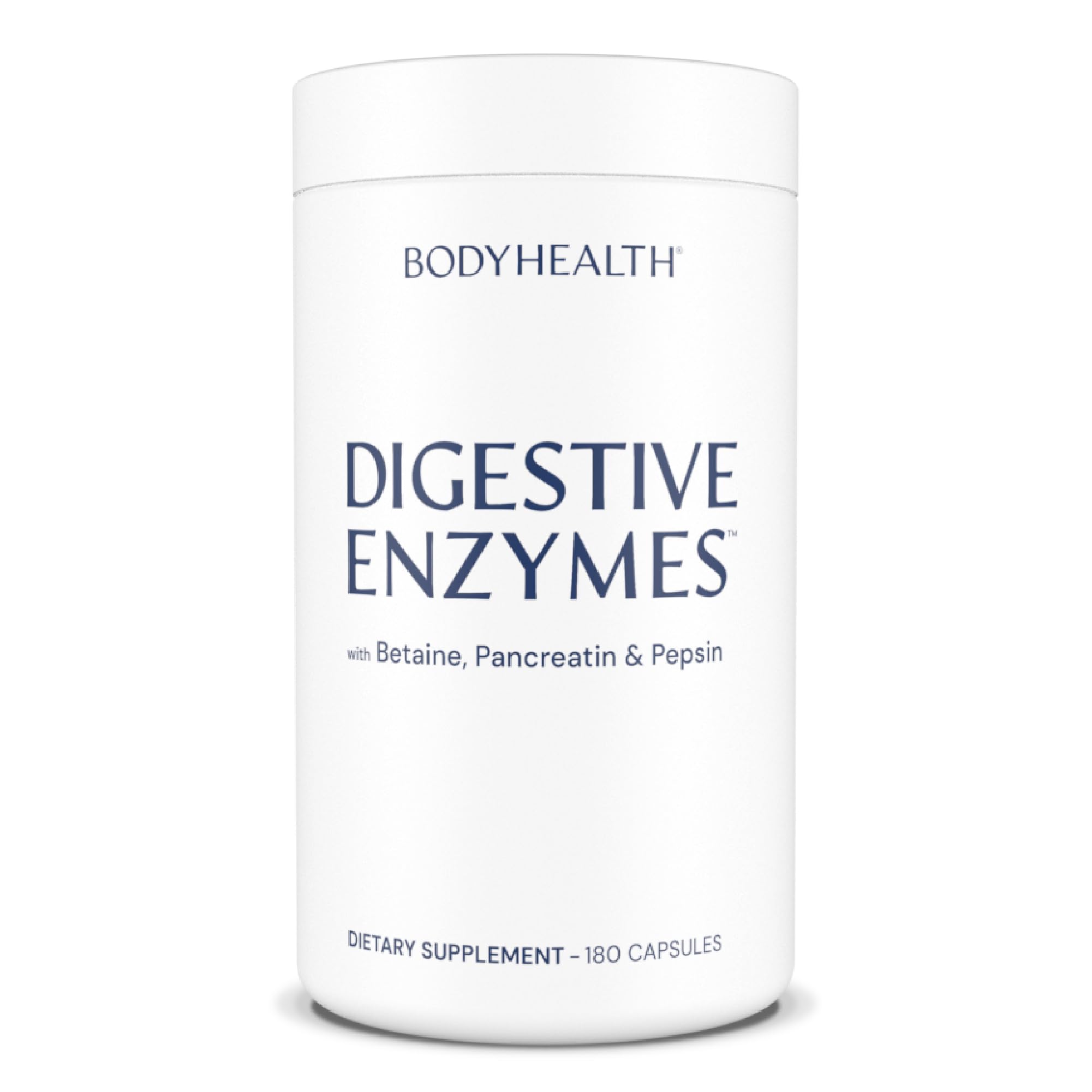 BodyHealth Digestive Enzymes – Full Spectrum Digestive Support (180 caps) with Probiotics