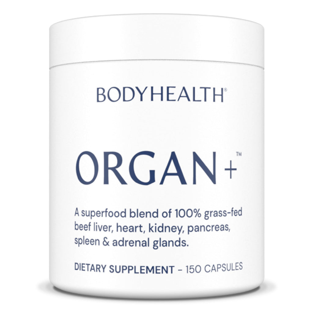 BodyHealth Organ+ Grass-Fed Glandular Complex – Grass-Fed Beef Organ Supplement (150 Capsules)