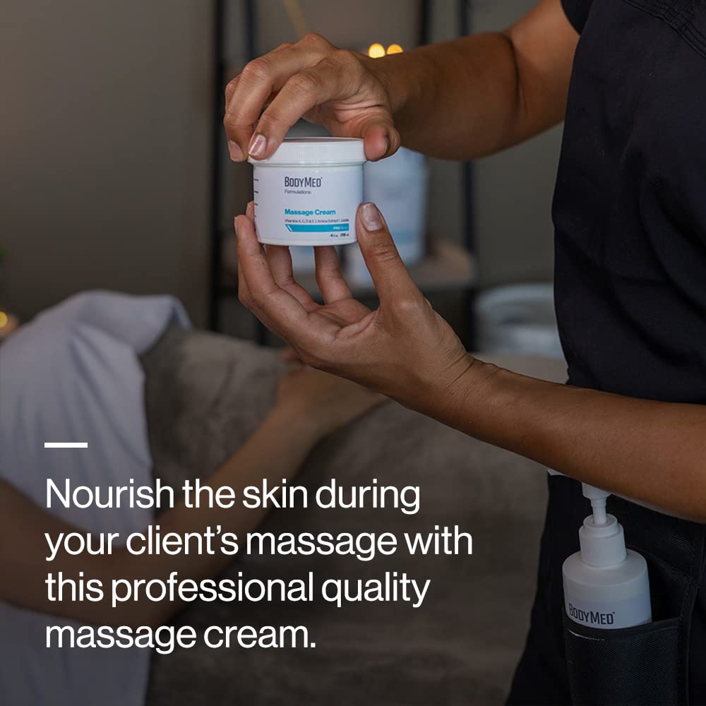 BodyMed Formulations Massage Cream, 1 gal. – Fragrance-Free, All-Natural Cream for Massage Therapy – Leaping Bunny Certified – Arnica Extract & Jojoba – Non-Staining & Paraben Free