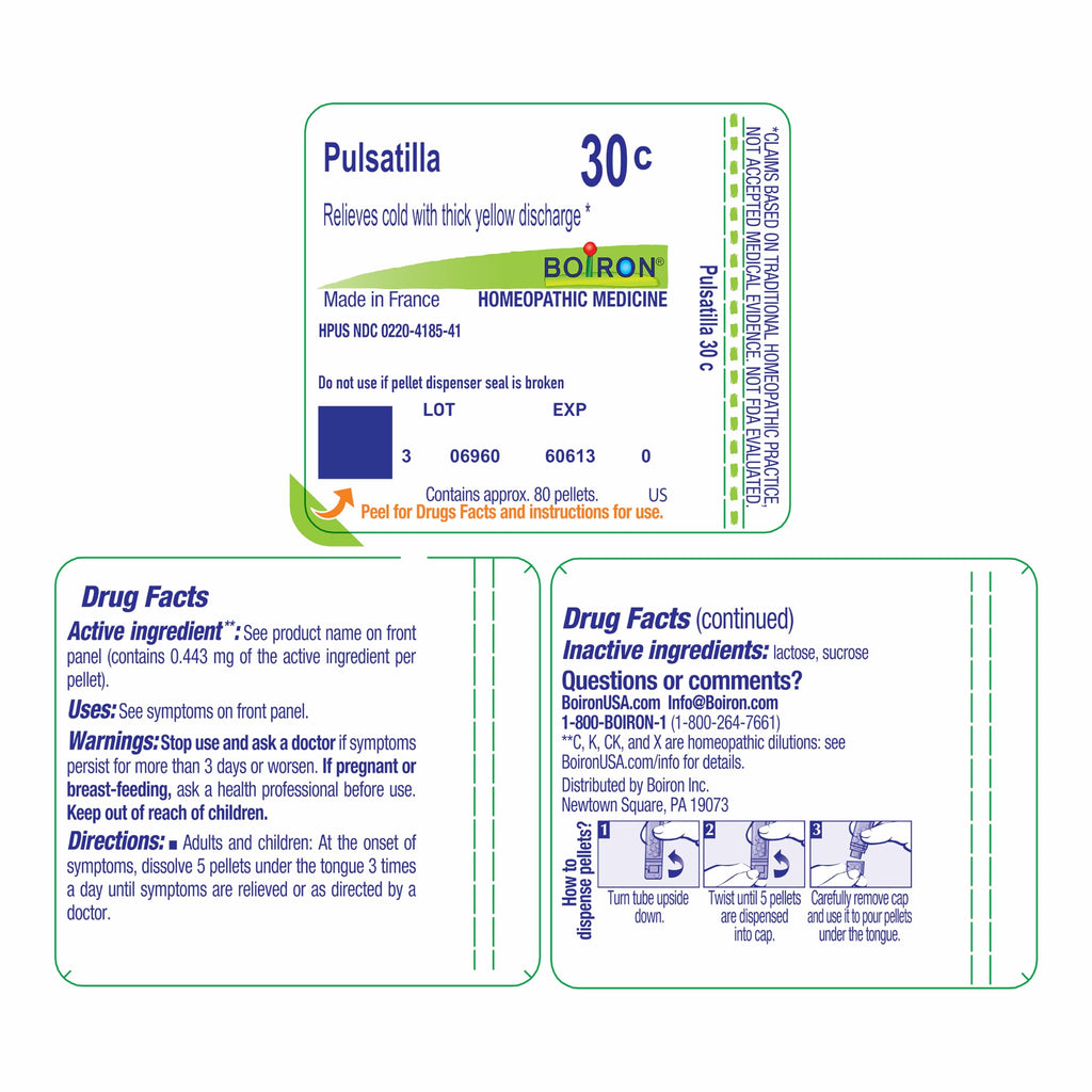 Boiron Pulsatilla 30C Homeopathic Cold Relief – 80 Pellets