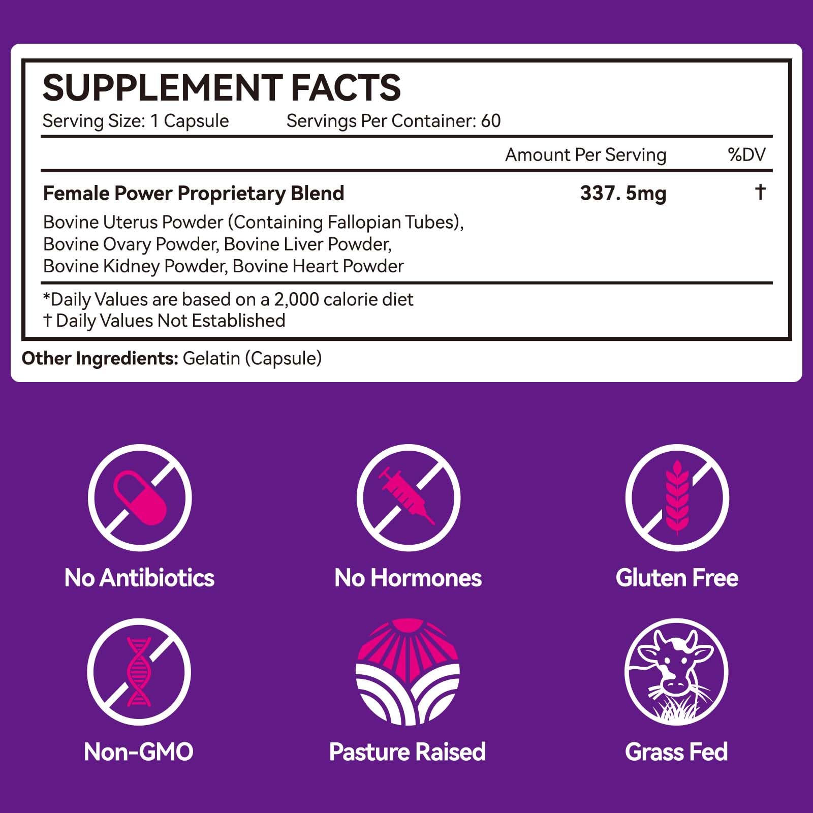 Beef Organ Supplement for Women | Grass-Fed Bovine Organ Complex