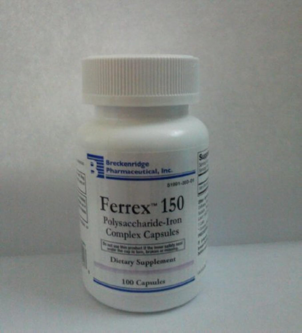 Breckenridge Ferrex 150 Polysaccharide Iron Complex Caps 100ct *Non Blister* by Breckenridge Pharmaceutical, Inc.