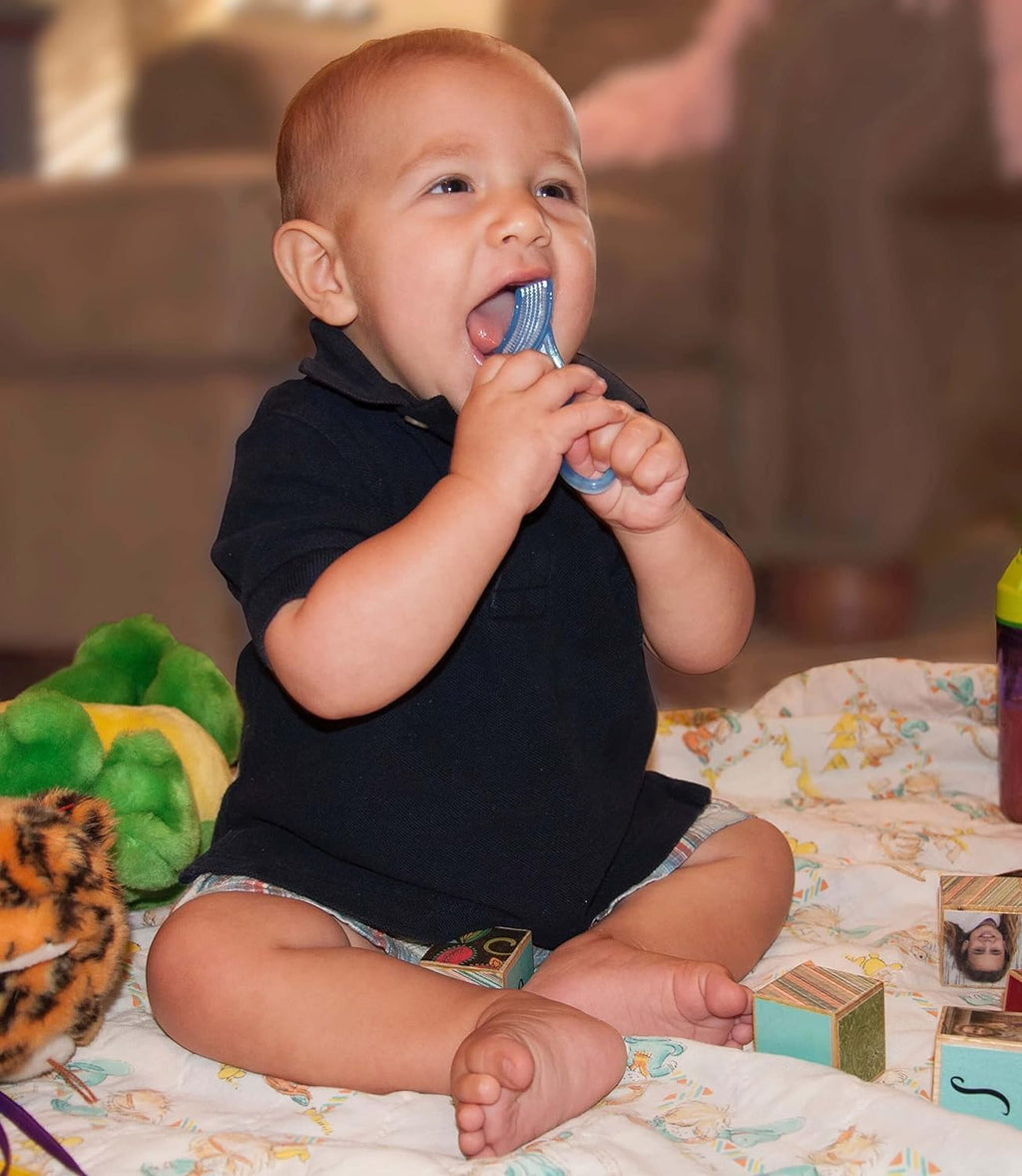 Brilliant Oral Care Baby's First Toothbrush – 2 Pack, Silicone Bristles, 4+ Months