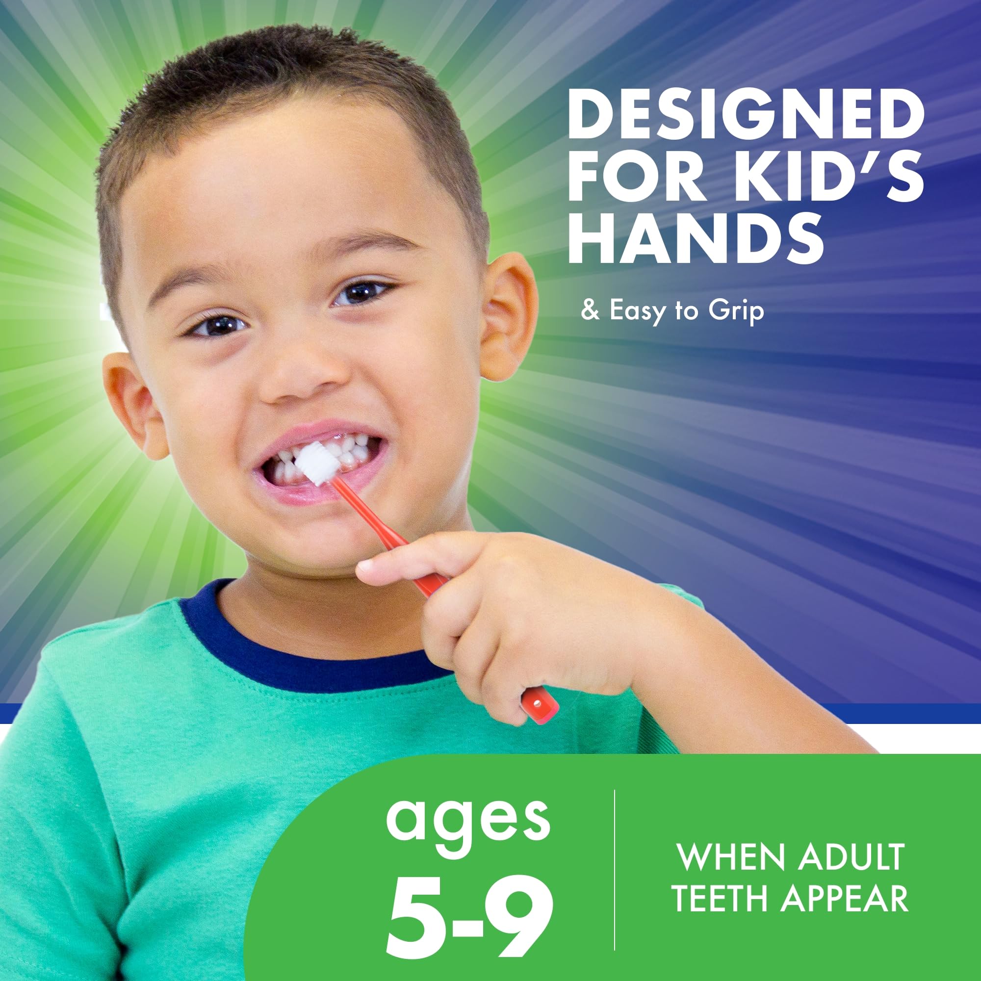 Brilliant Oral Care Kids Toothbrush – 3 Pack, Round Head, Ultra-Soft Bristles (Ages 5-9)