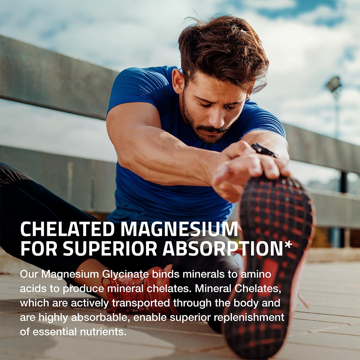 Bronson Magnesium Glycinate 200 mg Chelated, High Absorption