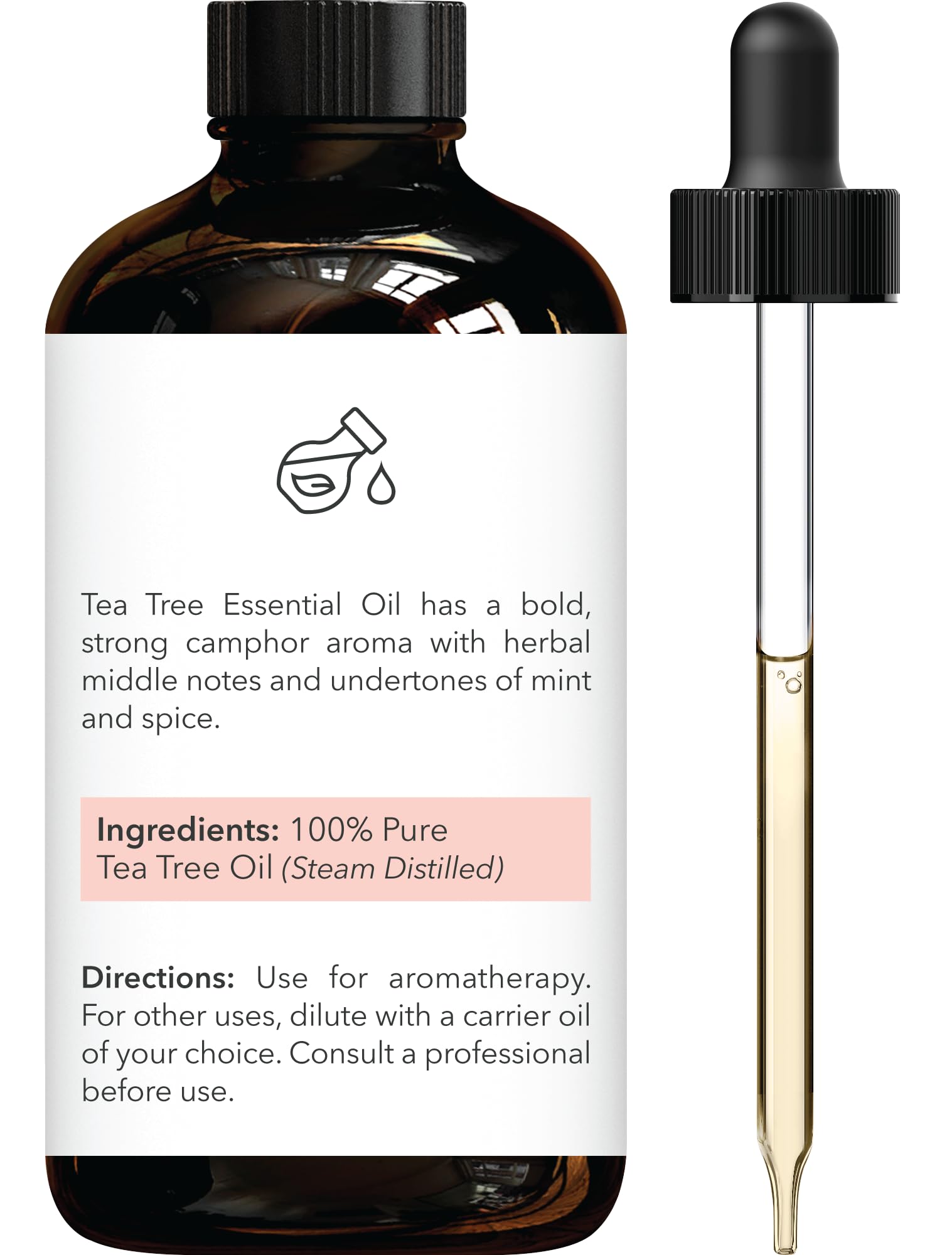Brooklyn Botany Tea Tree Essential Oil - 4 fl oz - 100% Pure & Natural Premium Grade with Dropper