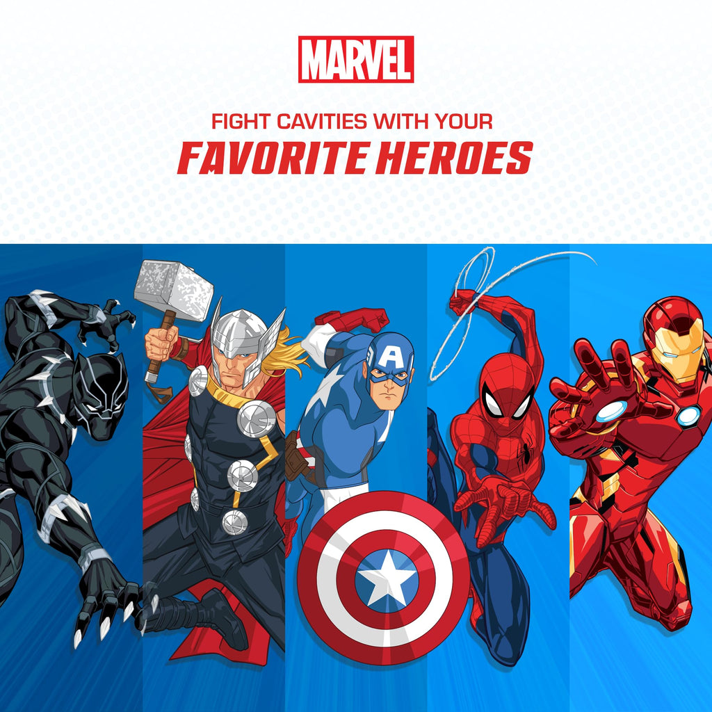 Brush Buddies Marvel Iron Man Kids Toothbrush | Soft Rounded Bristles & Poppin' Cap