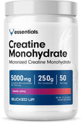 Bucked Up Grape Apple Creatine Monohydrate - 5g/Serving, 50 Servings, 250g - Made in USA
