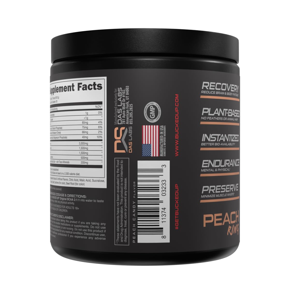 Bucked Up Original BCAA 2:1:1 – Apple Jacked Flavor | 30 Servings | Pre/Post Workout