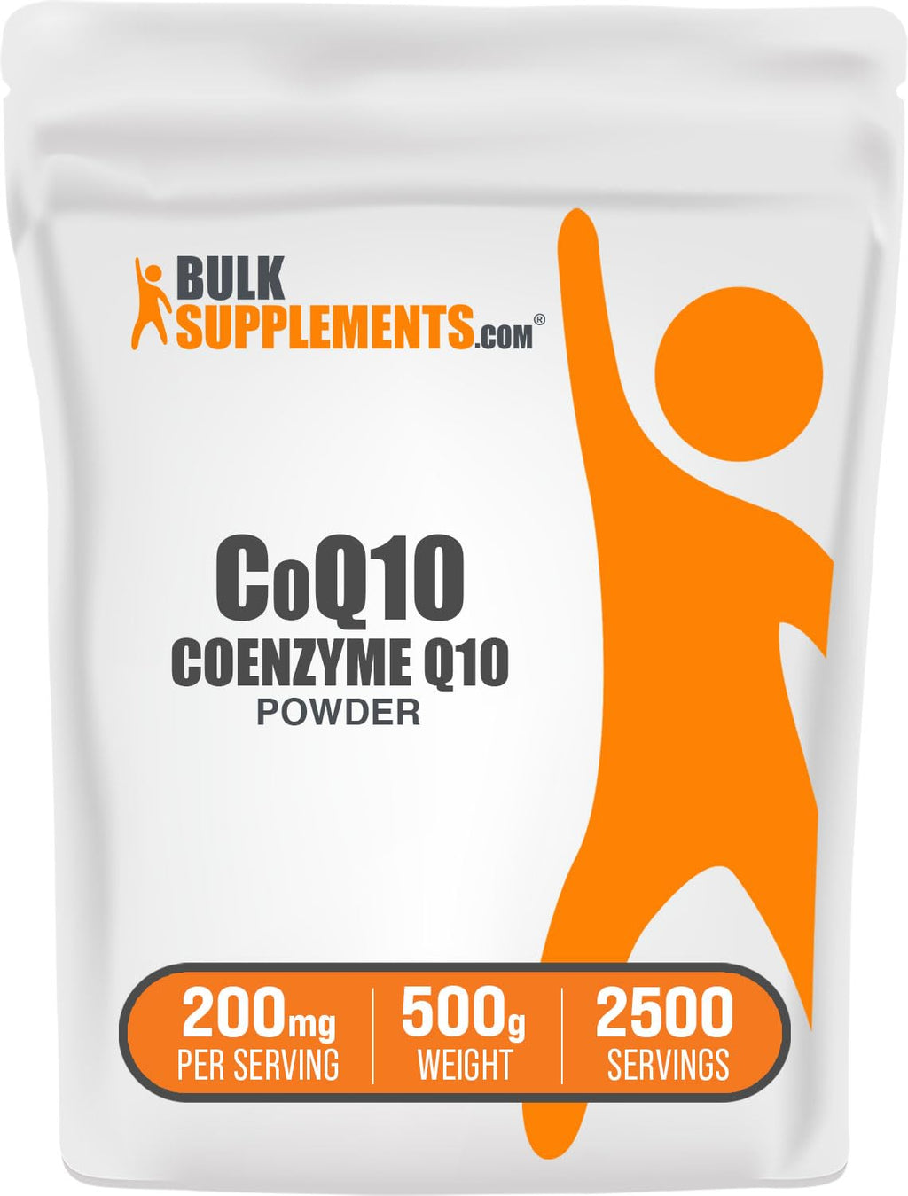 BulkSupplements CoQ10 Powder 200 mg – Gluten Free, 500g | Coenzyme Q10 Supplement