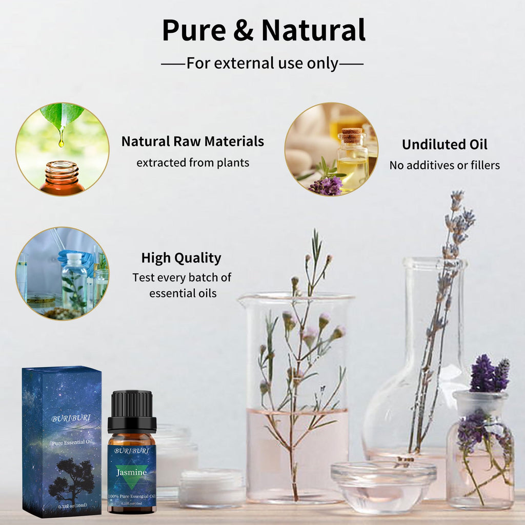 Lavender & Jasmine Essential Oils Gift Set – 10ml x 2 | 100% Pure