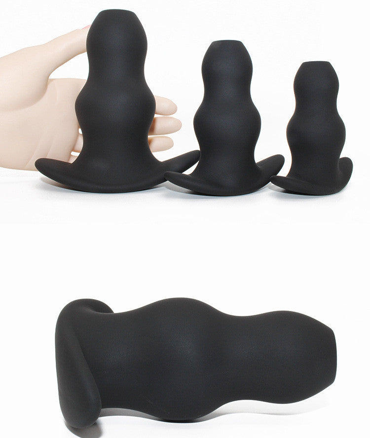 Silicone Hollow Anal Plug and Prostate Massager Toy
