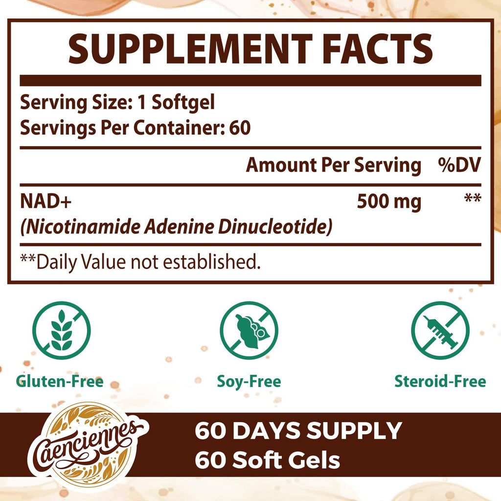 Caenciennes Liposomal NAD+ 500 mg — True NAD+ with Superior Absorption