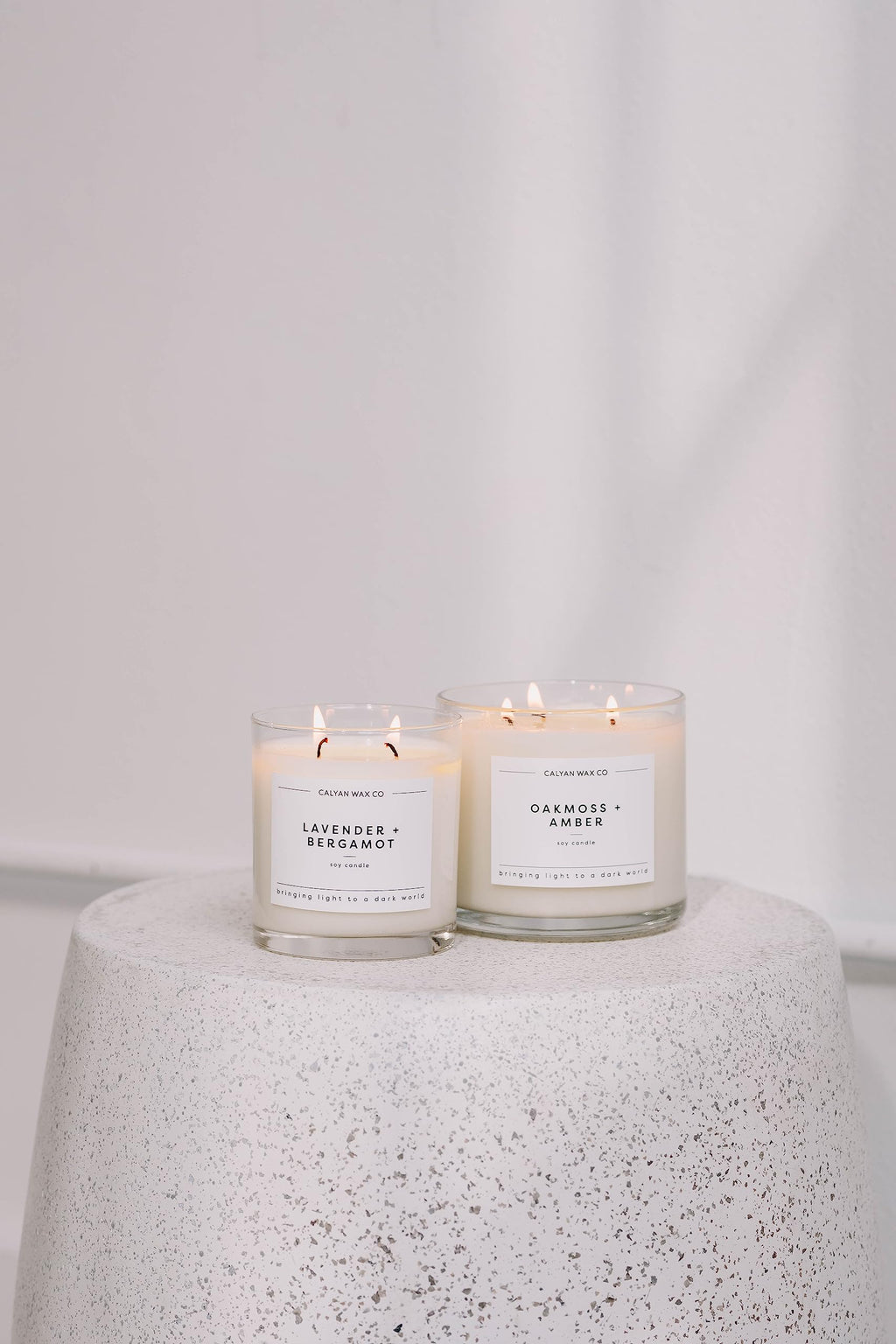 Calyan Wax Co. Seaside & Citrus 3 Wick Soy Candle – 14.9oz, 43-Hour Burn